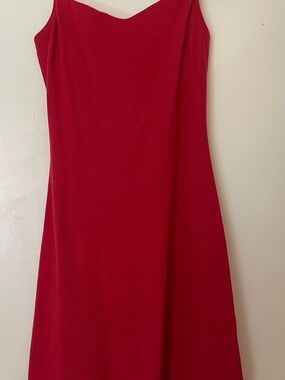 Moda International Red Midi Slip Dress with built-in bra